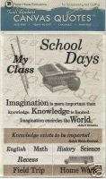 Paper House School Days Canvas Quotes Twill Stickers  