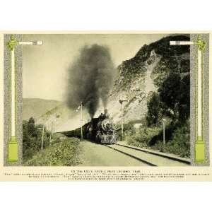  1908 Print Union Pacific Croyden Utah Locomotive Train 