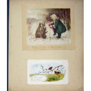 Victorian Scrapbook C1880 Christmas New Year Cards 