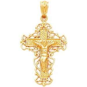  14K Gold Crucifix Pendant Jewelry