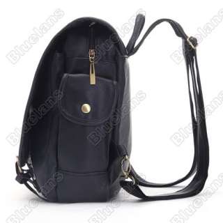   All match Style Faux Leather Bag Backpack Students Packets School Bag