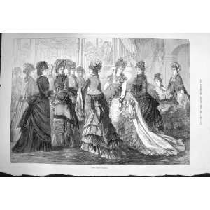   1875 Antique Print Paris Fashion Ladies Dresses Women