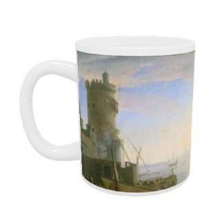  Seaport with sunset by Adrien Manglard   Mug   Standard 