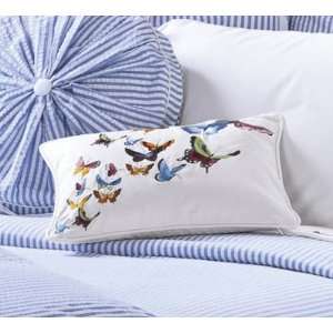    Embroidered Mariposas Decorative Pillow Cover