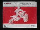 honda 2002 cr125 cr 125 r cr125r owners competition manual expedited 