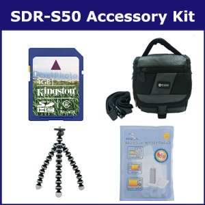  Panasonic SDR S50 Camcorder Accessory Kit includes KSD4GB 
