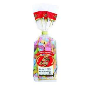 Jelly Belly Sour Neon Inchworms (DISCONTINUED), 8 oz bag, 12 count