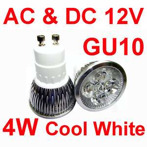 GU10 12V 4W LED Cool White Energy Saving Bulb 4x1W  