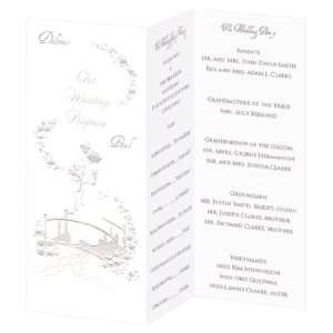  Wedding Program Paper   Bride Groom Bridge Pearl (50 Pack 