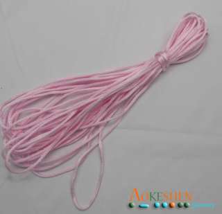 20Colors 10M x2mm Rattail Cord Satin Nylon Chinese Knot  
