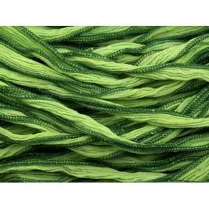  Hand Dyed Silk Candy Apple Green