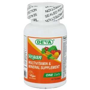 Deva Vegan Vitamins Daily Multivitamin & Mineral Supplement   90 