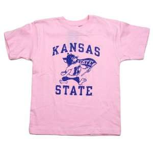  Kansas State Wildcats Youth Pink Old School Willie Sports 