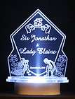 RENAISSANCE KNIGHT & LADY PERSONALIZED LIGHTED CAKE TOP PRINCE 