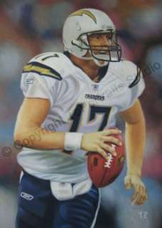 Original Oil Painting Philip Rivers San Diego Chargers  