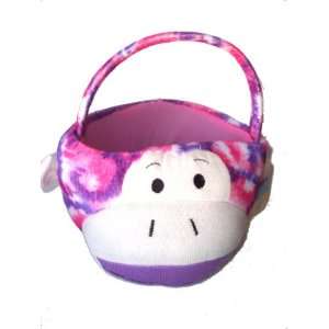    Dan Dee Sock Monkey Easter Basket or Home Decor Pink Toys & Games