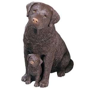   Labrador Retriever and Pup   Chocolate   by Sandicast