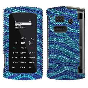 SANYO INCOGNITO 6760 DARK BLUE AND BLUE ZEBRA PRINT DESIGN FULL 