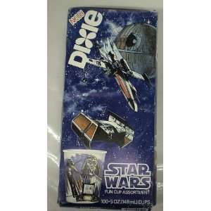   WARS DIXIE CUP ASSORTMENT OF 100 IN DARTH VADER BOX 