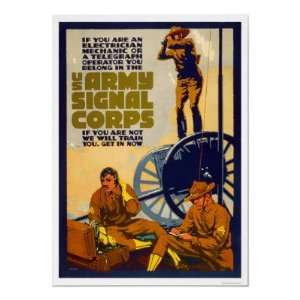  Army Signal Corps Poster