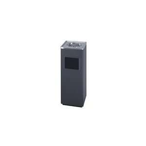  Square Ash And Trash Receptacle in Black by Safco