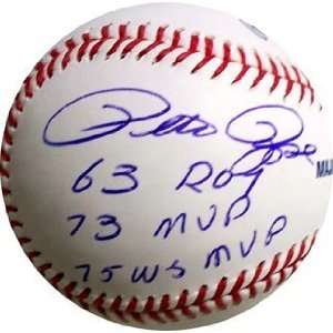  Pete Rose 63 RoY, 73 MVP, 75 WS MVP Autographed / Signed 