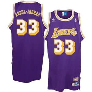  Adidas Los Angeles Lakers #33 Kareem Abdul Jabbar Purple 