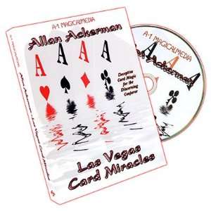    Magic DVD Las Vegas Card Miracles by Allan Ackerman Toys & Games