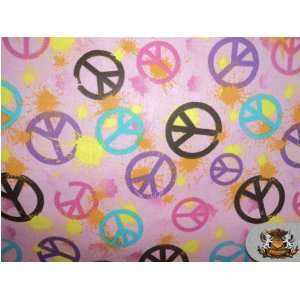100% Cotton Print Fabric   DAVID TEXTILE PEACE PINK FH DT 002 / Sold 