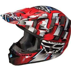  Fly Racing Kinetic Dash Helmets Youth Red/White/Black 