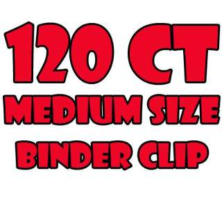 Binder Clips Medium Size   120 ct  