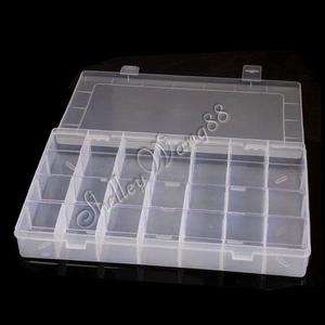 28 slots Clear Storage Box Bead Display Case Organizer  
