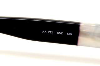 ARMANI EXCHANGE A/X 221 65Z RX GLASSES BLACK METAL EYEGLASSES 