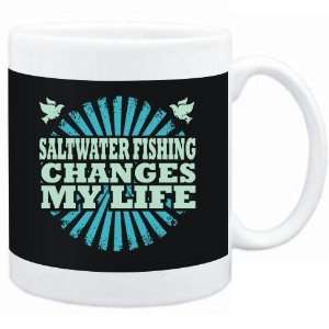  Mug Black  Saltwater Fishing changes my life  Hobbies 