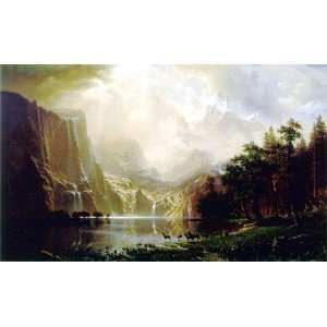  Oil Painting Sierra Nevada Albert Bierstadt Hand Painted 