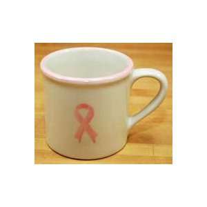 PINK RIBBON SET OF 4 TRADITIONAL MUGS