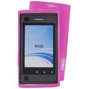  Motorola A555 Devour Silicon Skin Pink Electronics