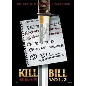  Death List Five Kill Bill    Print