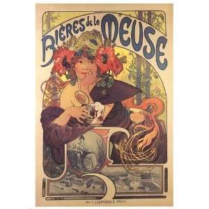   la Meuse Finest LAMINATED Print Alphonse Mucha 18x24