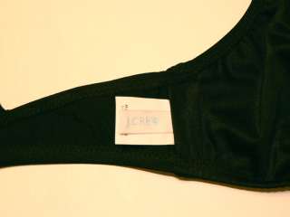 New J Crew Black Solid Ruched French Bikini Top (XS/Extra Small 