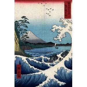  Hand Made Oil Reproduction   Ando Hiroshige   32 x 48 