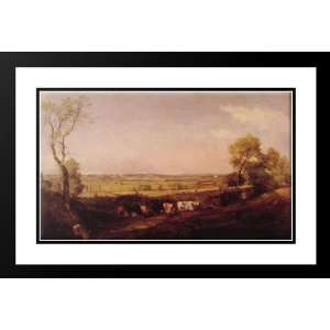   24x17 Framed and Double Matted Dedham Vale Morning
