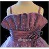 Purple Polka Pageant Wedding Flower Girls Dress Gown Size 4 Age 3 5 