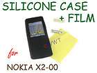 Purple Silicone Skin Cover Case + LCD Screen Film for Nokia X2 / X2 01
