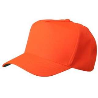  High Visibility Cap   5 Panel Plain Neon Orange W31S66F Clothing