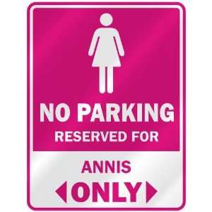  NO PARKING  RESERVED FOR ANNIS ONLY  PARKING SIGN NAME 