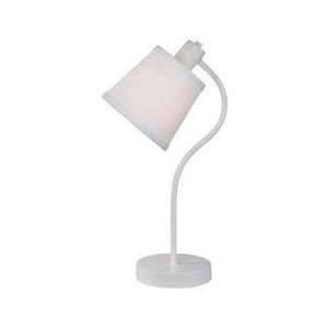   METAL DESK LAMP, WHITE TYPE A 40W by Lite Source