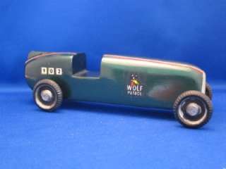   Derby Slot Race Car Boy Scouts Wood 1967 Decals Green Paint 902  