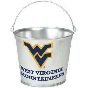  West Virginia Mountaineers Bucket 5 Quart Galvanized Pail 