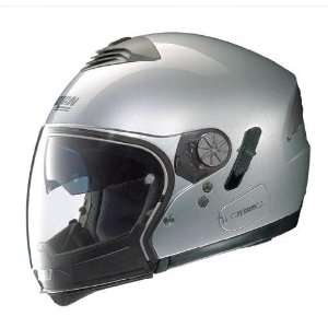N43 Trilogy Motorcycle Helmet, Solid Platinum Silver, Small  